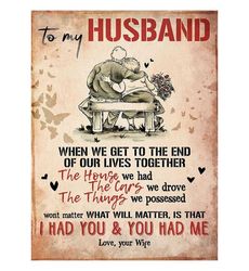 to my husband when we get to the