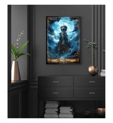 the tower tarot card poster art tarots cards