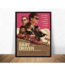 baby driver movie poster canvas wall art painting