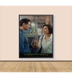 past lives movie poster print, canvas wall art,