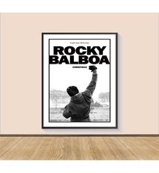 rocky balboa movie poster print, canvas wall art,