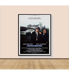 1980 the blues brothers movie poster print, canvas