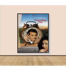 groundhog day movie poster print, canvas wall art,