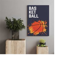 basketball sport, basketball print, basketball wall art, sport poster, sports photography, sports wall art, framed canva