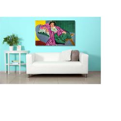 matisse wall art, woman portrait, vintage wall art, colorful wall art, vibrant wall decor,seaside printable poster wall