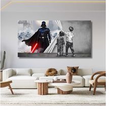 darth vader print art,darth vader poster,starwars darth vader print on canvas,anakin poster,midnight starwars print art,