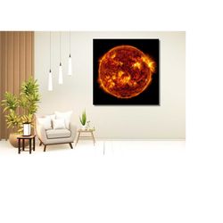 sun canvas wall art sun photo from space real sun photo print nasa photos