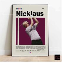 jack nicklaus golf motivational poster, sports poster, modern sports art, golf gifts, modern sports art, golf gifts, min