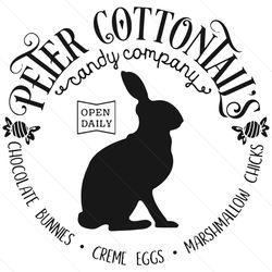 peter cottontails candy company logo svg, trending svg, chocolate bunny svg, bunny svg, rabbit svg, creme eggs svg, east