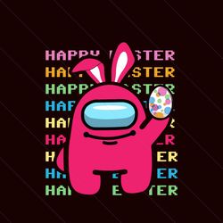 Easter Pink Among Us Svg, Easter Day Svg, Easter Svg, Among Us Svg, Among Us Game Svg, Gamer Svg, Video Game Svg, Happy