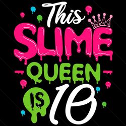 this slime queen is 10 svg, birthday svg, slime queen svg, birthday 10 svg, 10th birthday svg, 10th girl birthday, girl