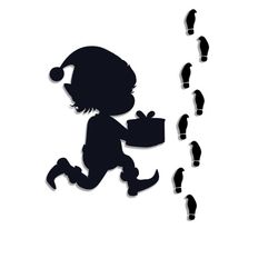 cheer elf stencil svg, elf footprints, elf silhouette, elf tracks, moving elf, christmas magic, christmas svg, wichteltr