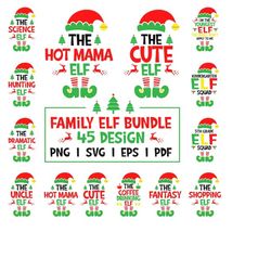 elf family svg png bundle, elf svg, elf shirt svg, family christmas png, elf family svg, christmas elf svg, funny elf sv