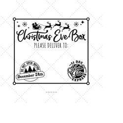 christmas eve svg, christmas eve gift, santa box, christmas gift box, baby christmas, box for kids, elf gift