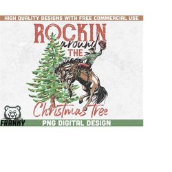 rockin around the christmas tree png | sublimation design | instant download | country christmas png | retro christmas s