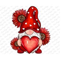 valentine&39s day red gnome png sublimation design download, valentine&39s day png, gnome png design, love gnome png, su