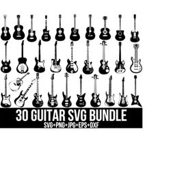 guitar svg bundle, guitar note svg, guitar clipart, music svg, electric guitar svg, acoustic guitar svg, music lovers, s