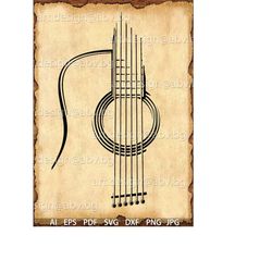 vector guitar, ai, eps, pdf, png, svg, dxf, jpg image graphic digital download artwork, svg gitar, music, discount coupo