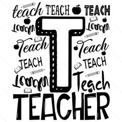 t is for teacher svg