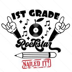 1st grade rockstar svg