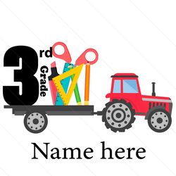 3rd grade back to school truck svg