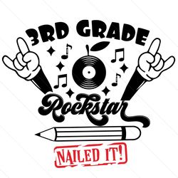 3rd grade rockstar svg