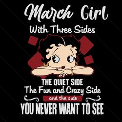 march girl with three sides betty boop svg, trending svg, betty boop svg, march girl svg