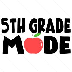 5th grade mode apple svg