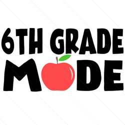 6th grade mode apple svg