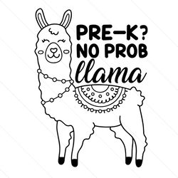 pre k no prob llama svg