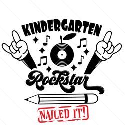 kindergarten rockstar svg