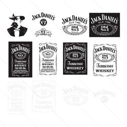 jack daniels whiskey bundle svg png, brand svg, jack daniels design