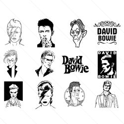 david bowie bundle svg silhouette, famous people svg, david bowie svg