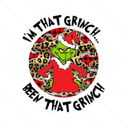 that grinch been that grinch xmas leopard plaid png