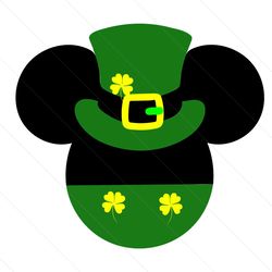 mickey leprechaun hat patricks day svg