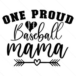 happy one proud baseball heart mama svg