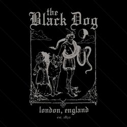 the black dog london england svg