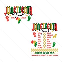 juneteenth tour dream educate svg