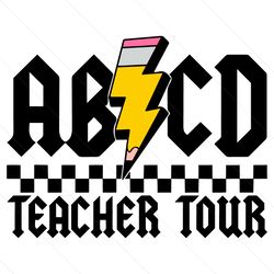 abcd teacher tour lightning bolt svg