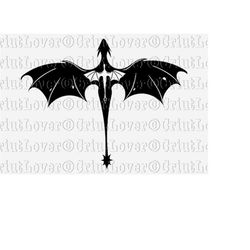 dragon svg file for cricut, downloadable svg file, fourth wing fan art