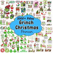 grinch christmas premium bundle, grinch face svg, grinch smile, green character svg, merry grinchmas, grinch clipart fil