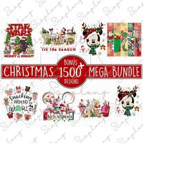 bonus 1500 files christmas mega bundle, merry christmas png, santa hat png,christmas vibes, family vacation christmas, f
