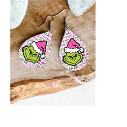 Christmas Movies Teardrop Earring Template PNG, Pink Sublimation Design  Digital Download, Earring Blanks  ESD