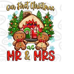 Our first Christmas as mr and mrs png sublimation design download, Merry Christmas png, Happy New Year png, sublimate de