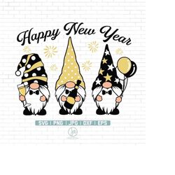 new year gnomes svg | new year svg | happy new year svg | gnomes svg | gnome files for cricut | gnome svg files for silh