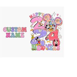 happy new year 2024 png, custom name new year png, holiday season png, magic kingdom png, new year mouse and friends png
