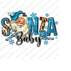 santa baby blue christmas png sublimation design download, christmas png, merry christmas png, happy new year png,sublim