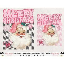 retro christmas png bundle, pink christmas png, groovy christmas png, christmas shirt design, christmas,pink santa png,