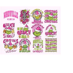 retro pink christmas svg png bundle, pink christmas png, christmas svg, christmas shirt design, grinch bundle svg png ,