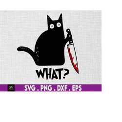 cat what funny black cat svg, murderous cat with knife svg, knife murderous cat svg, funny cat lover svg, cat svg, cat g